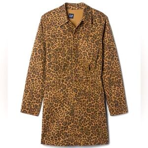 Gap Leopard Denim Mini Dress